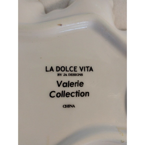 La Dolce Vita Leaf DISH Candy Spoon Pink Red Roses GOLD Trim Handle Valerie - Picture 11 of 11